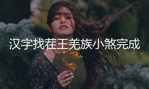 王羌找茬族小汉字么过成歌曲怎煞完